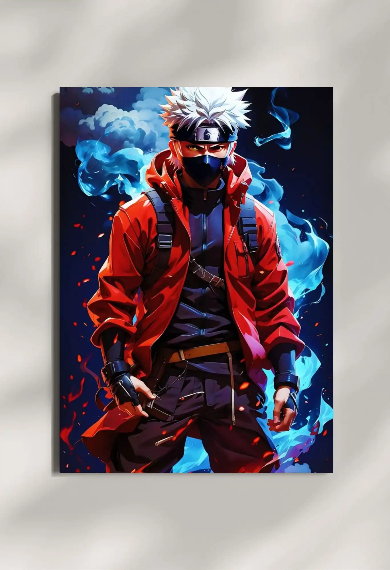 wall mounted kakashi hatake metal poster