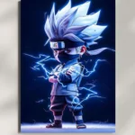 wall mounted kakashi lightning style chibi metal poster