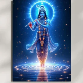 wall mounted kanha ji metal poster