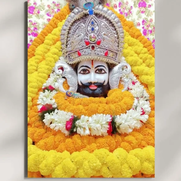 wall mounted khatu shyam maharaj metal poster