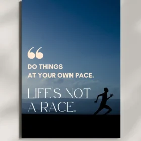 wall mounted life quote metal poster