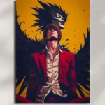 wall mounted light yagami death note metal poster
