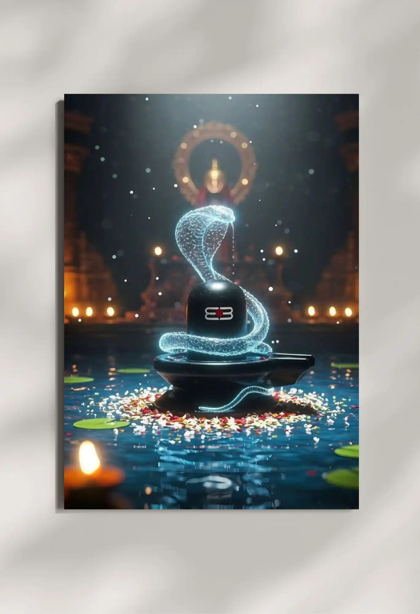 wall mounted lord shiva metal poster