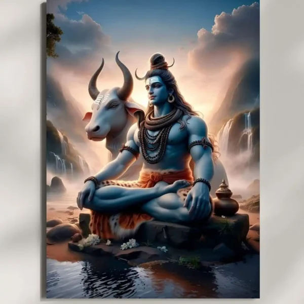 wall mounted mahadev metal poster