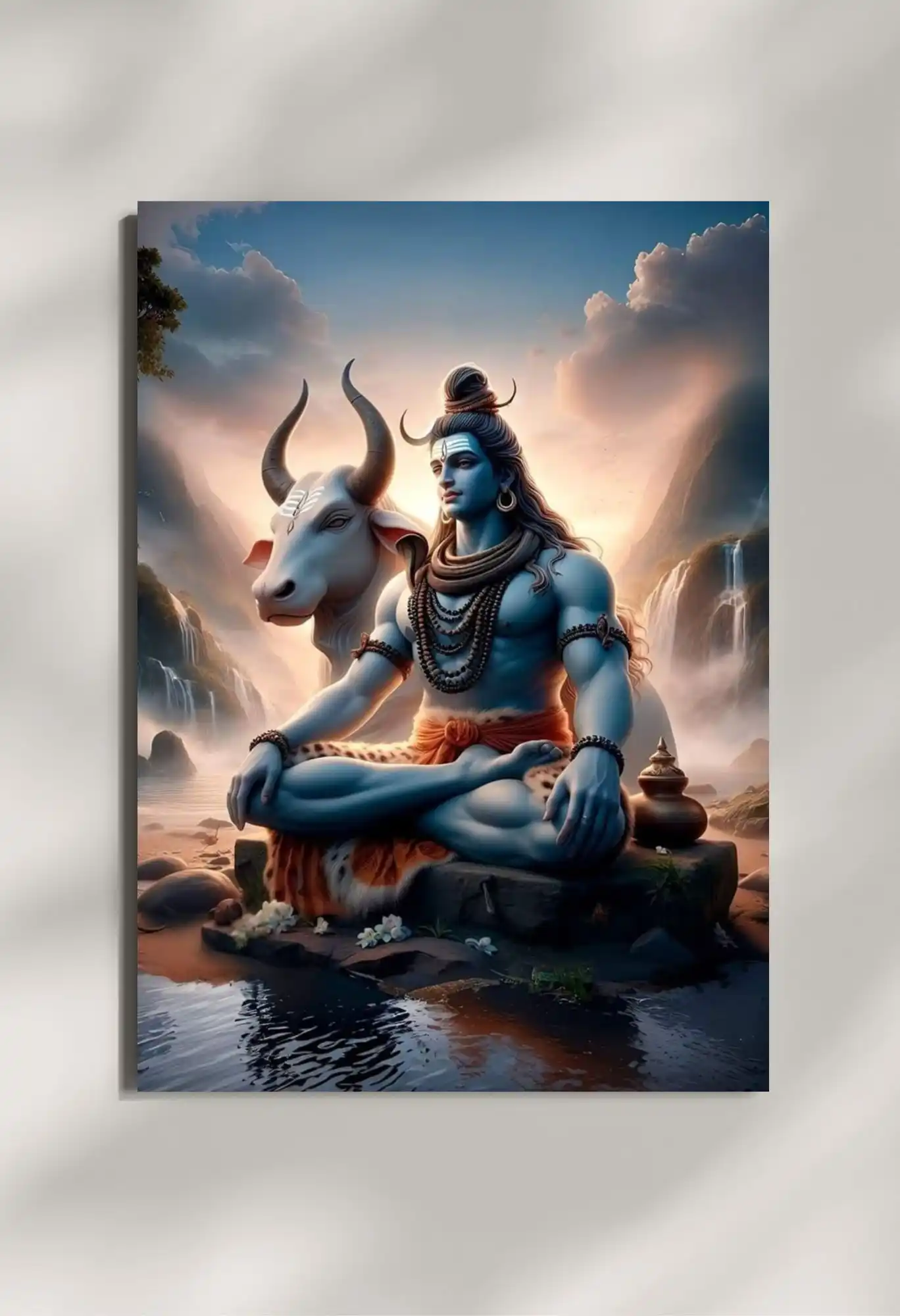 wall mounted mahadev metal poster