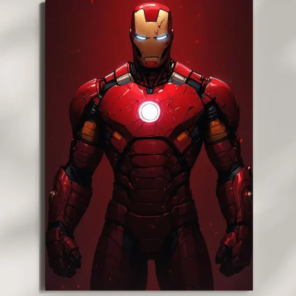 wall mounted marvel iron man metal poster