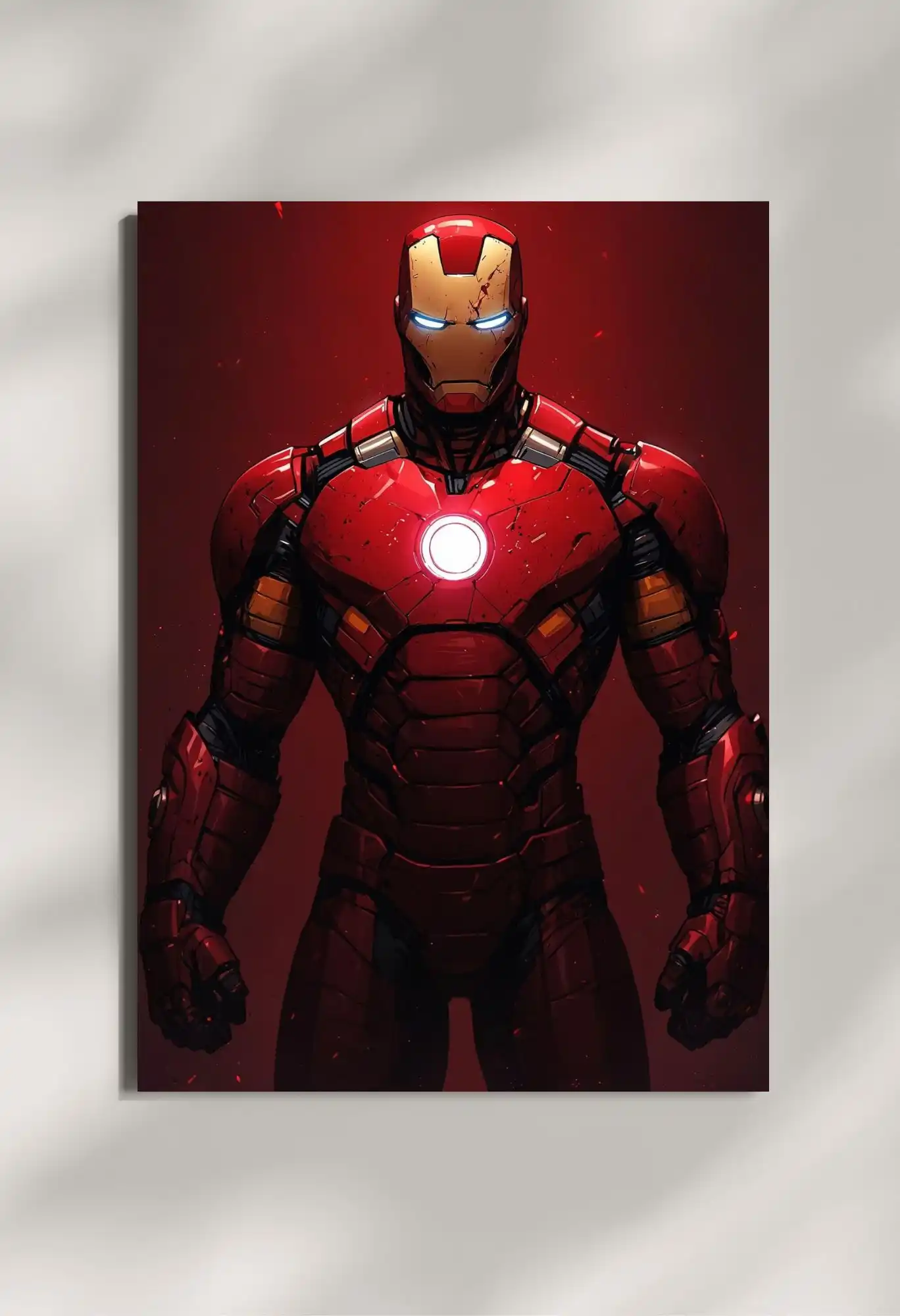 wall mounted marvel iron man metal poster