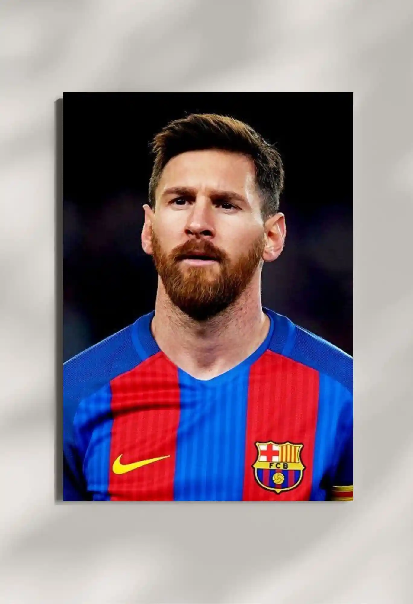 wall mounted messi football legend metal poster