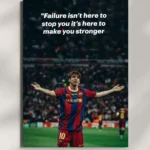 wall mounted messi quote metal poster