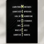 wall mounted mindset quote metal poster