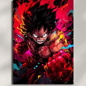 wall mounted monkey d luffy gear 6 metal poster