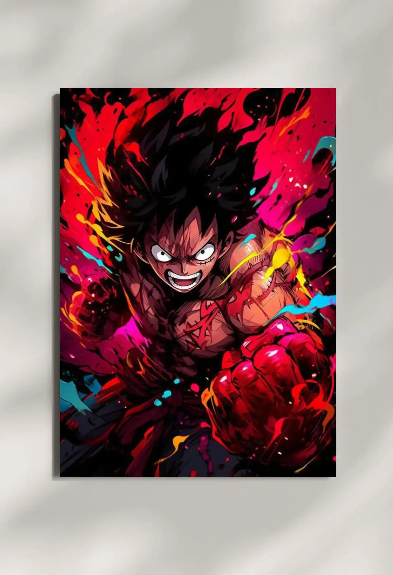 wall mounted monkey d luffy gear 6 metal poster