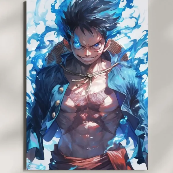 wall mounted monkey d luffy metal poster