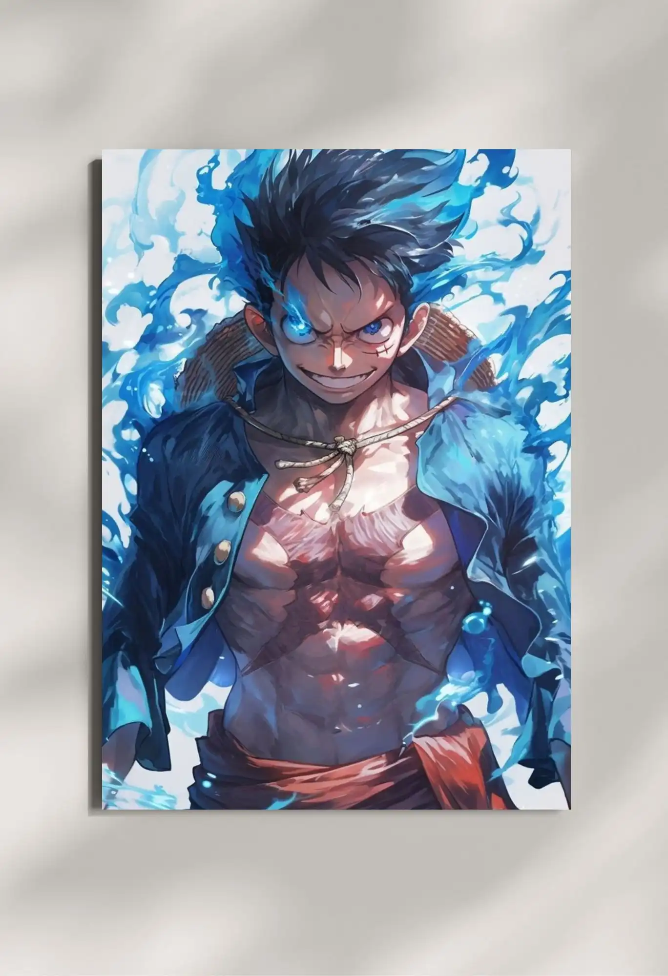 wall mounted monkey d luffy metal poster