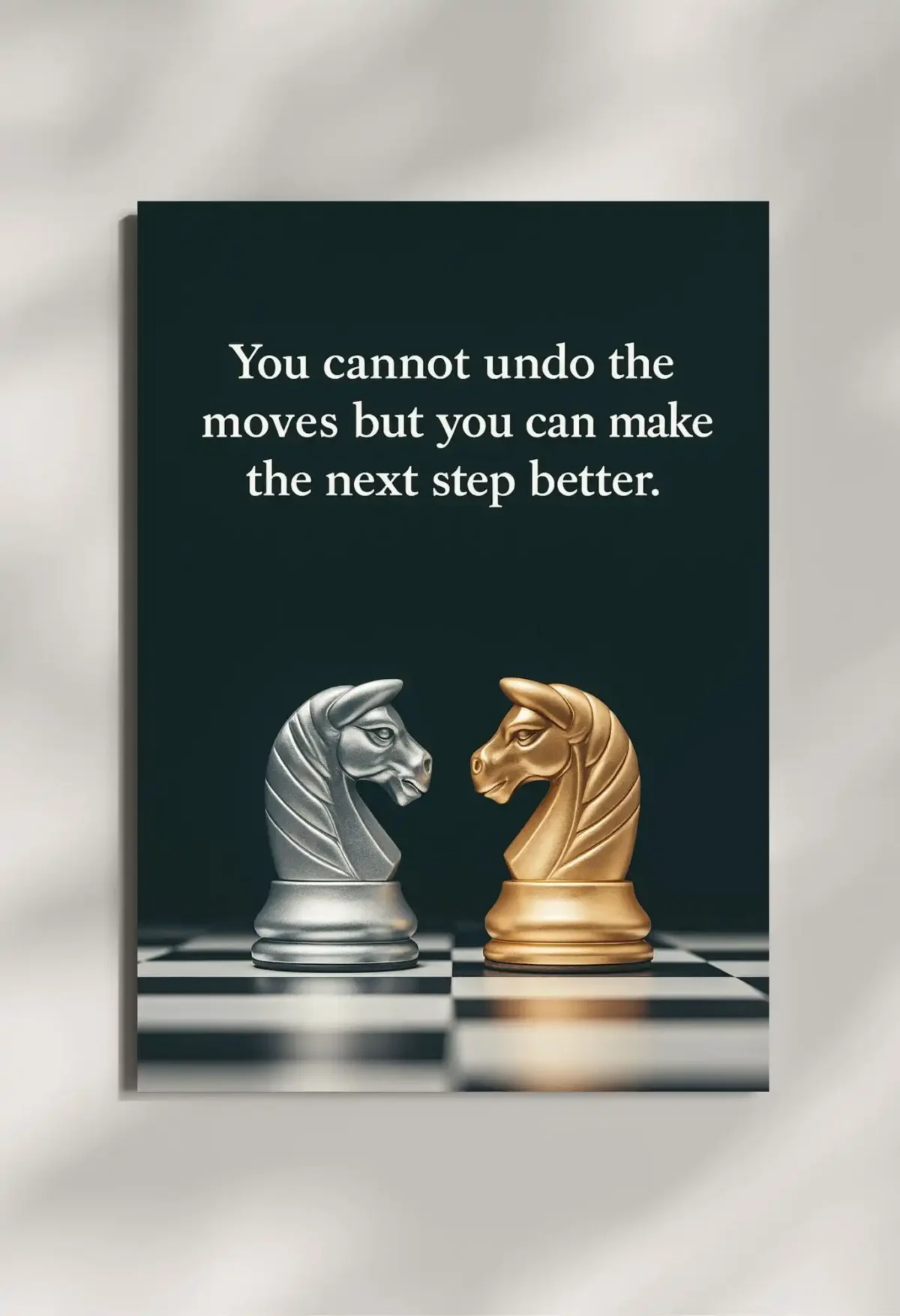wall mounted move in silence quote metal poster