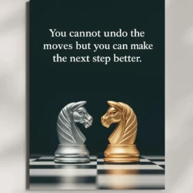 wall mounted move in silence quote metal poster
