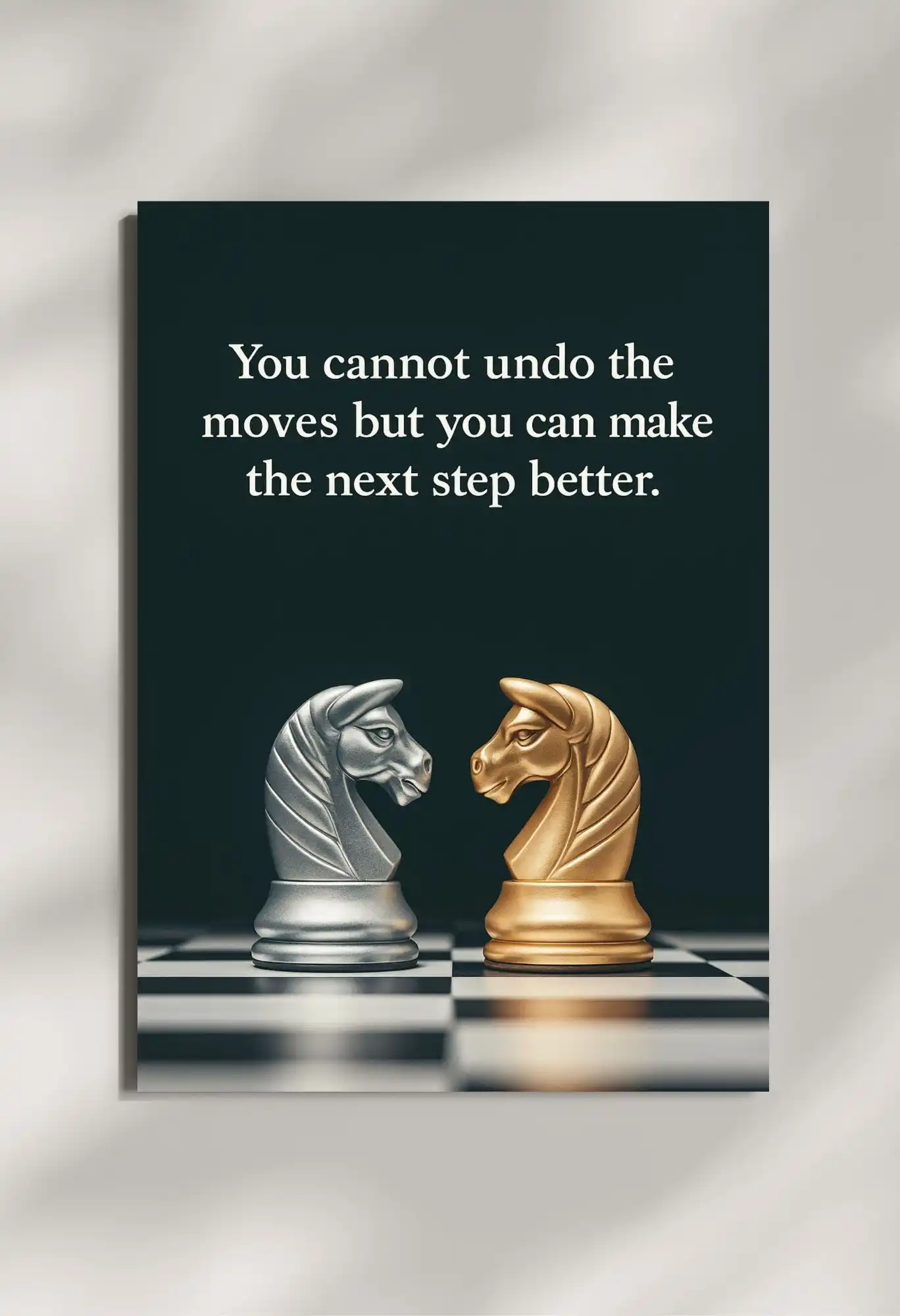 wall mounted move in silence quote metal poster