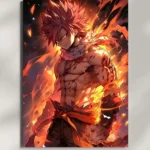 wall mounted natsu dragneel metal poster