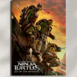 wall mounted ninja turtles movie metal poster