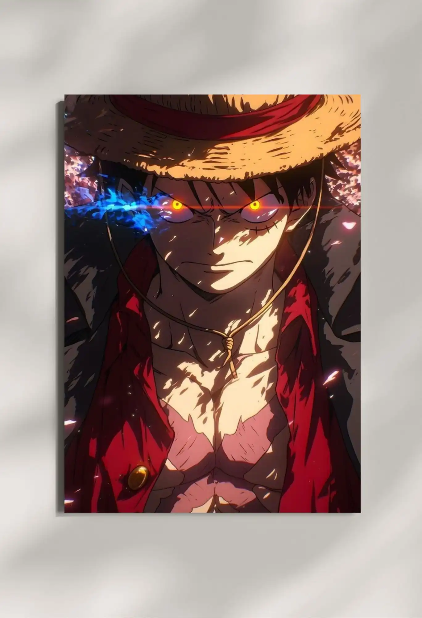 wall mounted one piece monkey d luffy metal poster