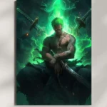 wall mounted one piece roronoa zoro metal poster
