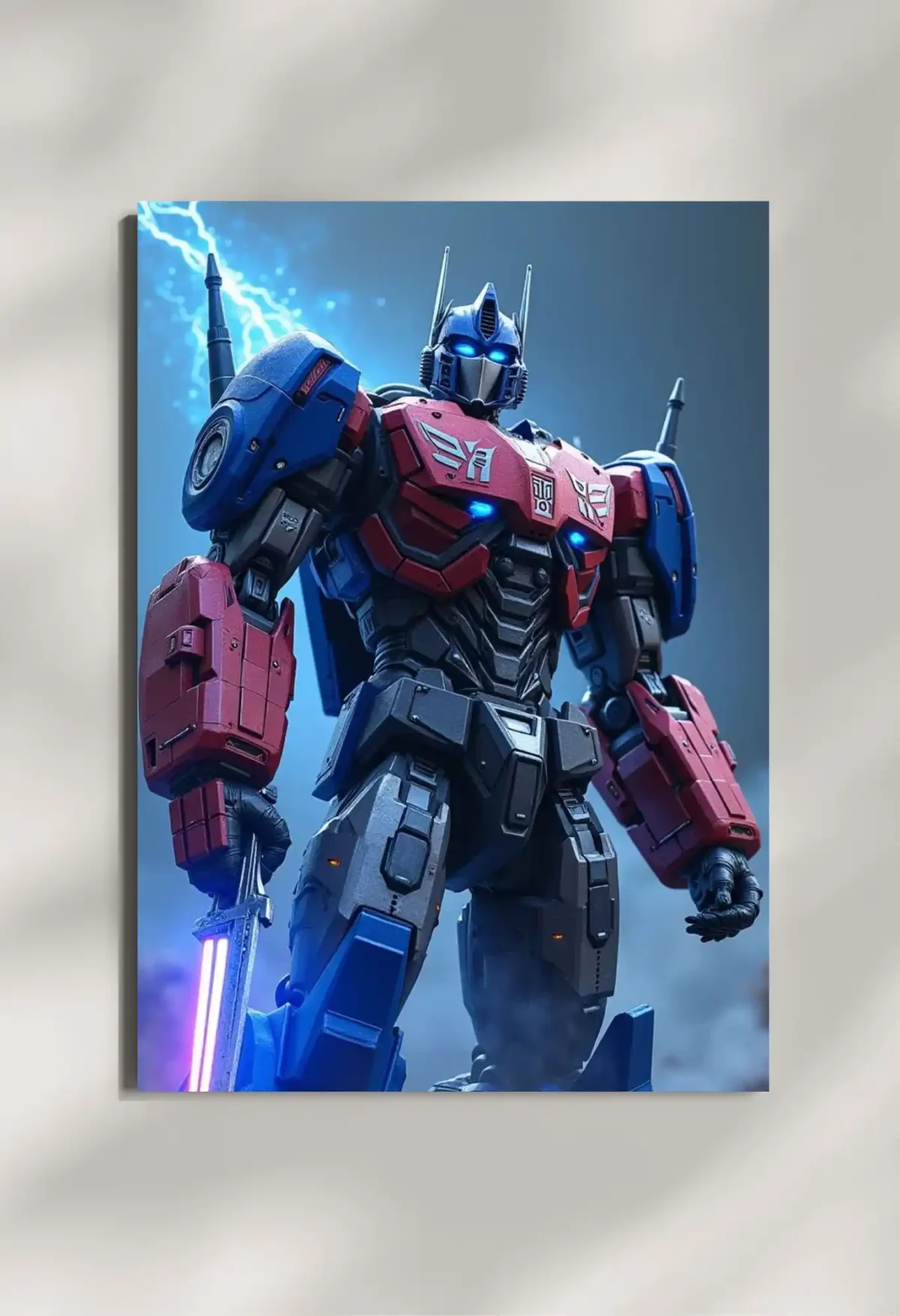 wall mounted optimus prime metal poster