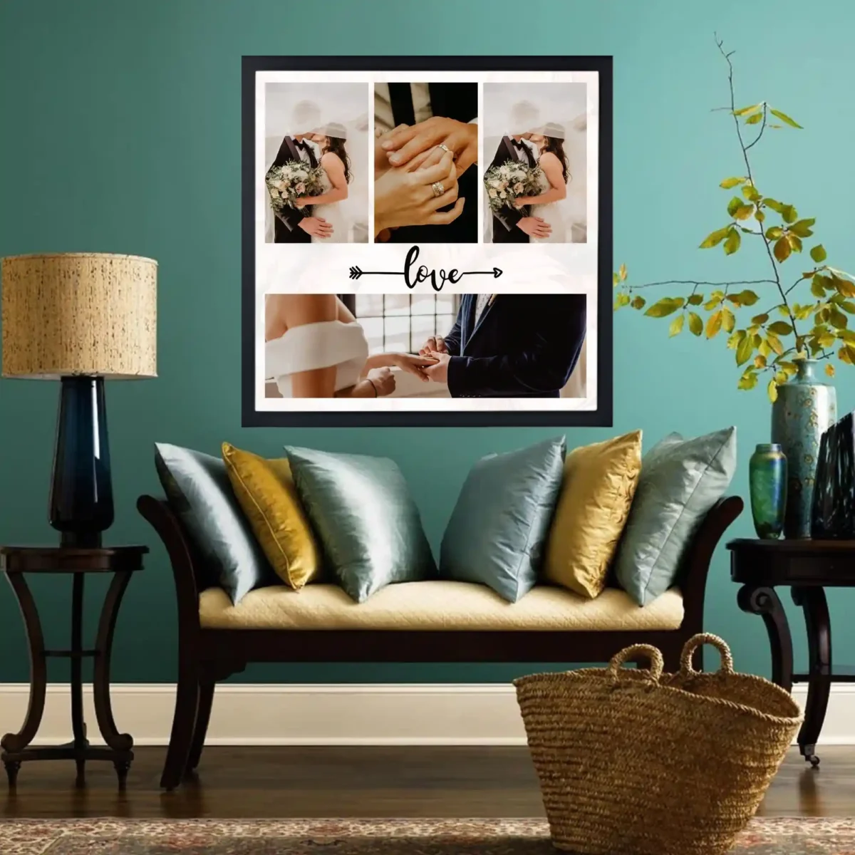 wall mounted our love story frame