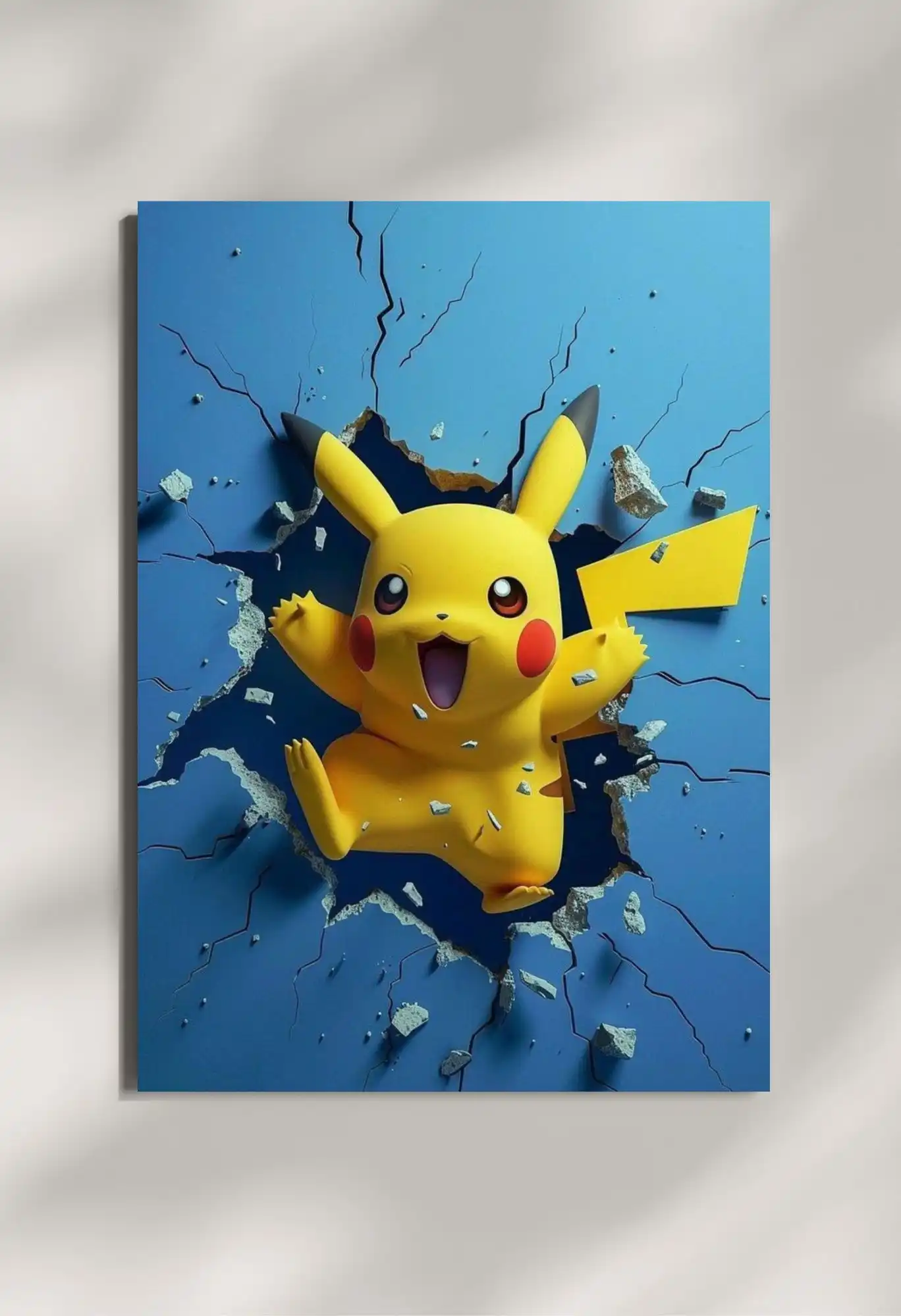 wall mounted pikachu metal poster