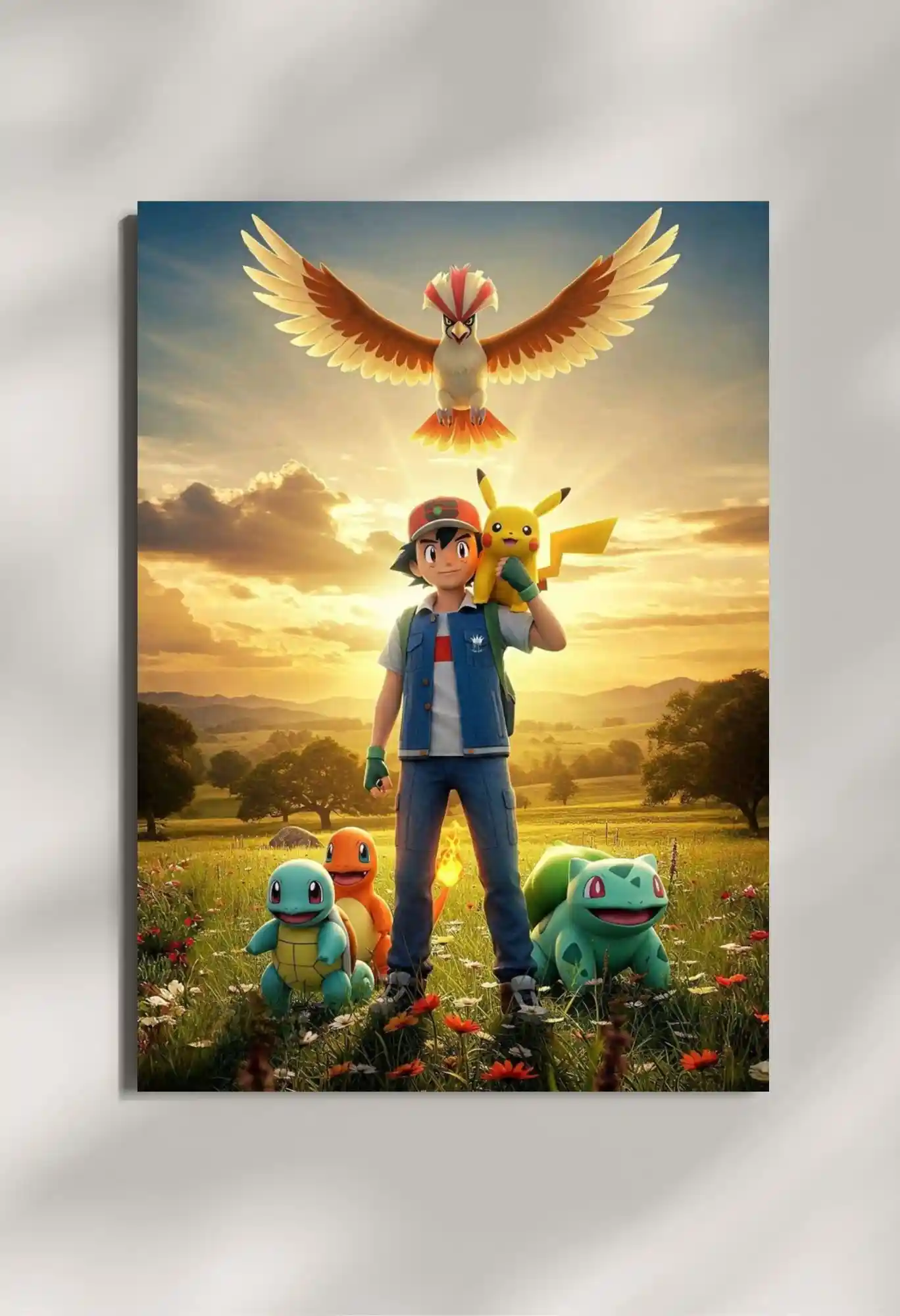 wall mounted pokemon metal poster