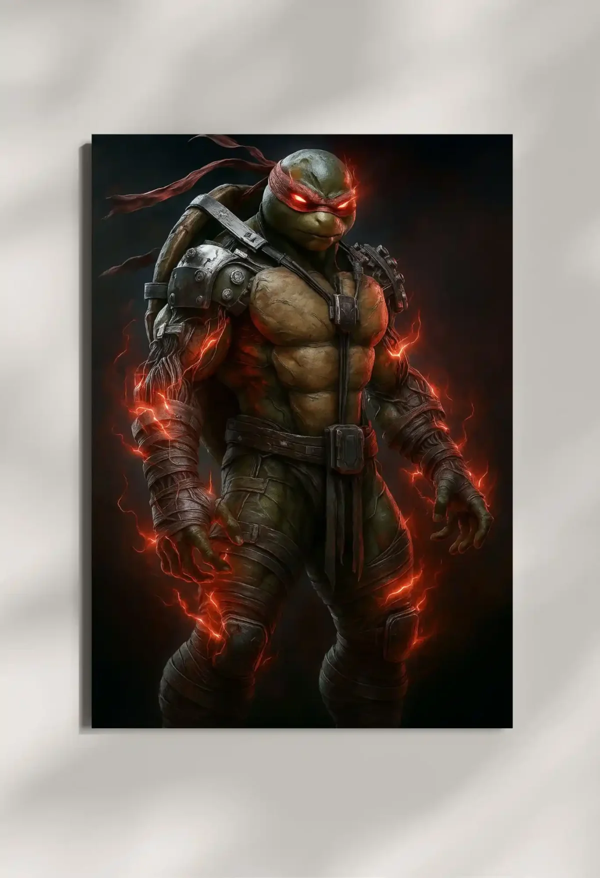 wall mounted raphael ninja turtle shadow warrior metal poster wall mounted raphael ninja turtle shadow warrior metal poster
