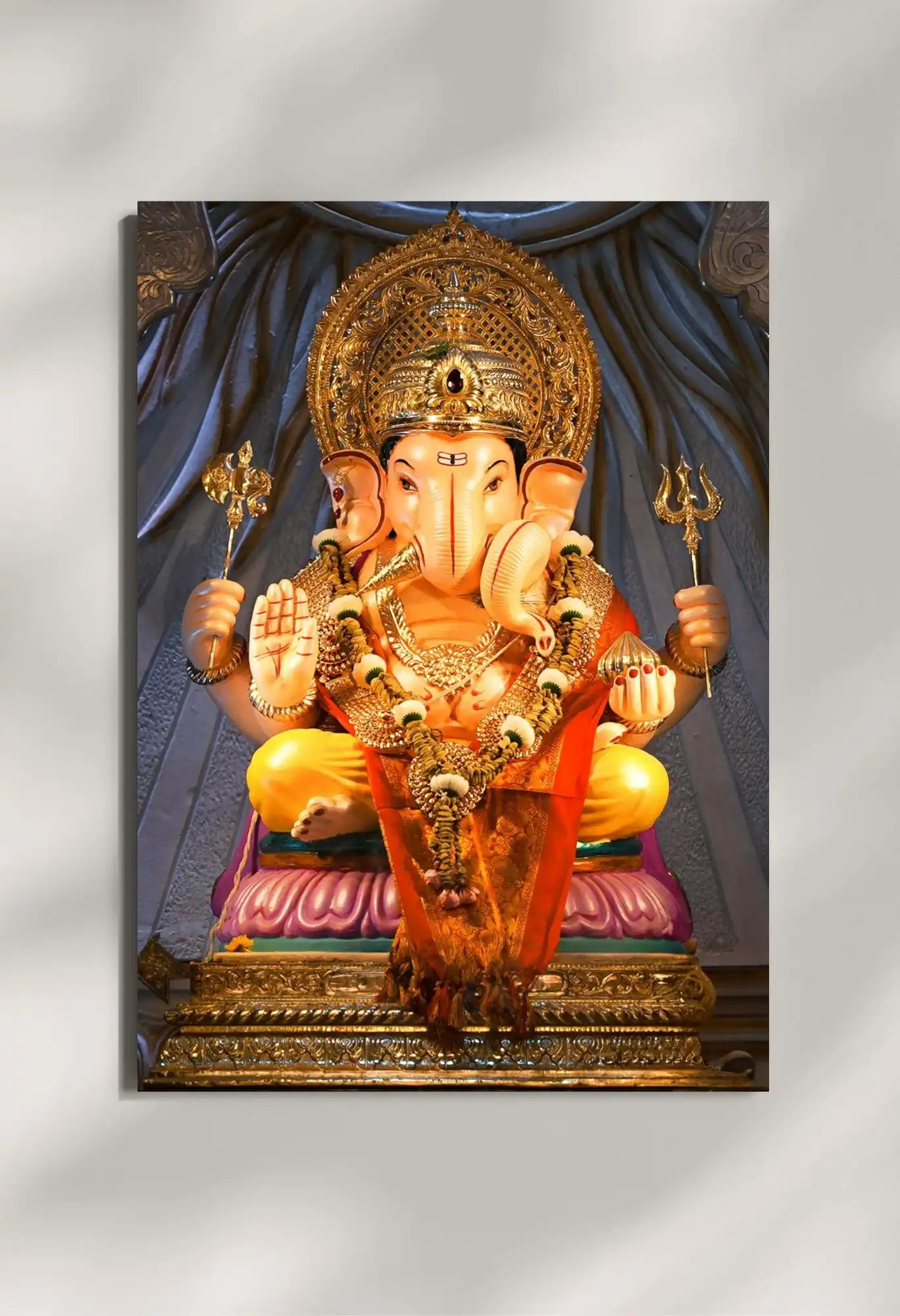 wall mounted shri ganesh metal poster