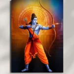 wall mounted shri ram metal poster