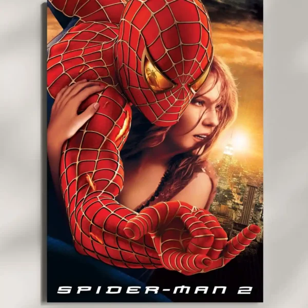 wall mounted spiderman 2 movie metal poster