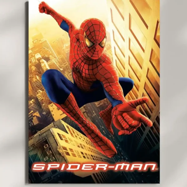 wall mounted spiderman marvel movie metal poster