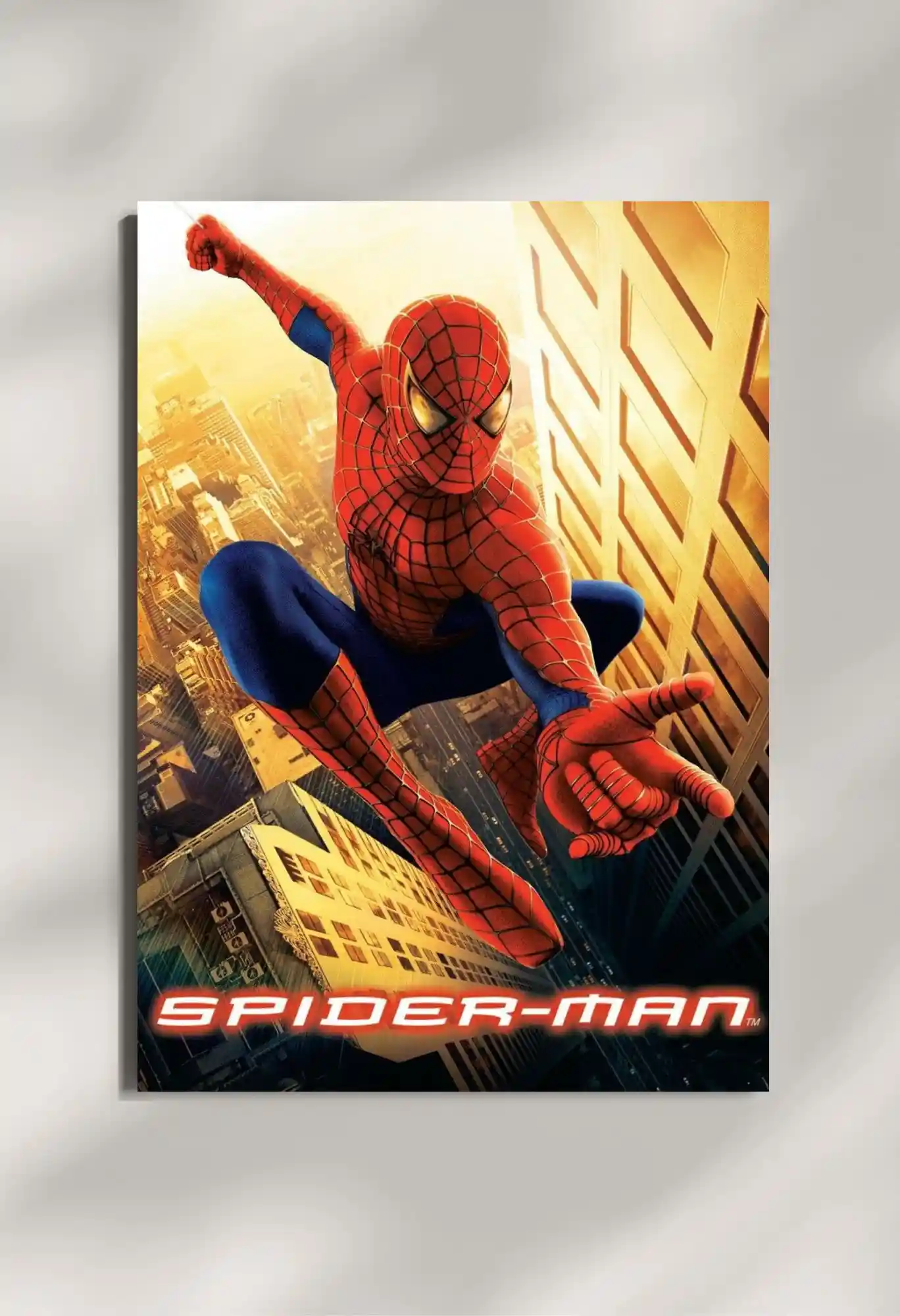 wall mounted spiderman marvel movie metal poster