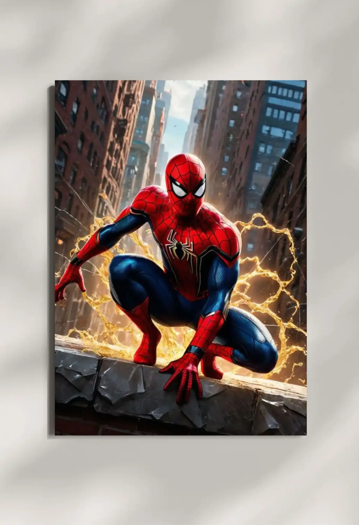 wall mounted spiderman metal poster