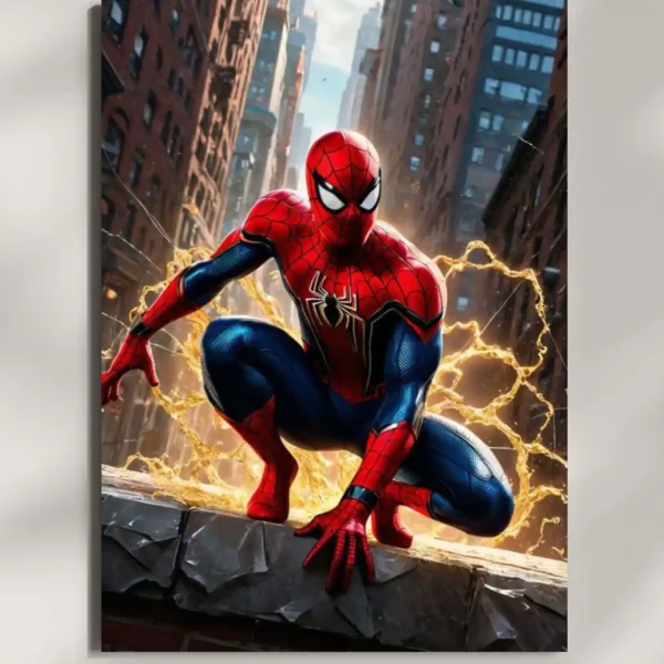 wall mounted spiderman metal poster