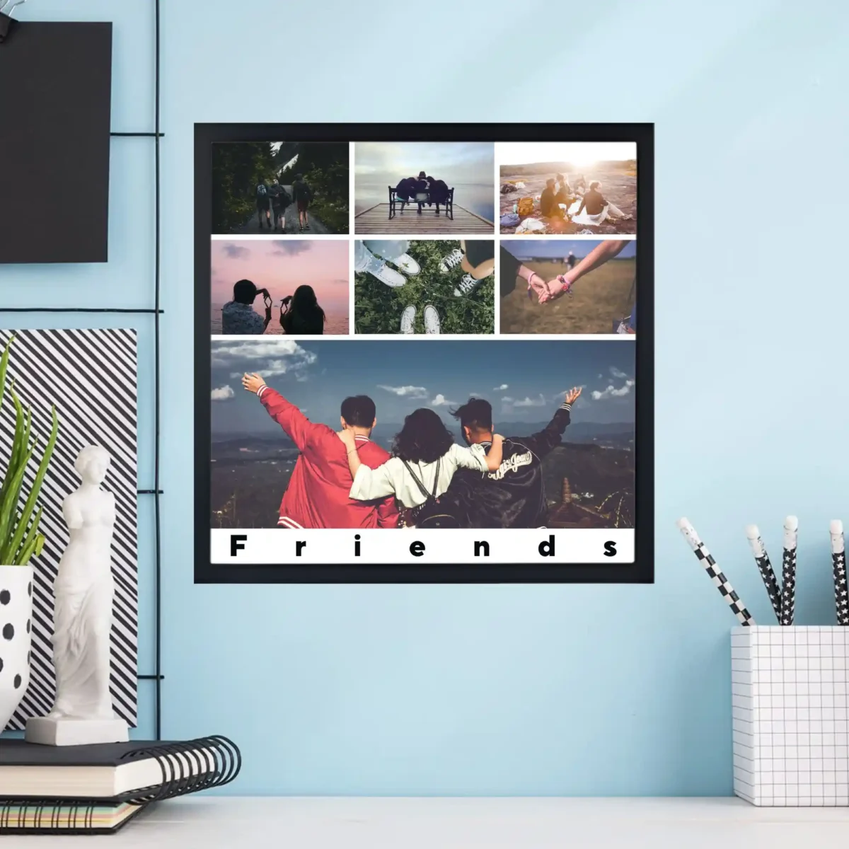 wall mounted squad goals friendship frame