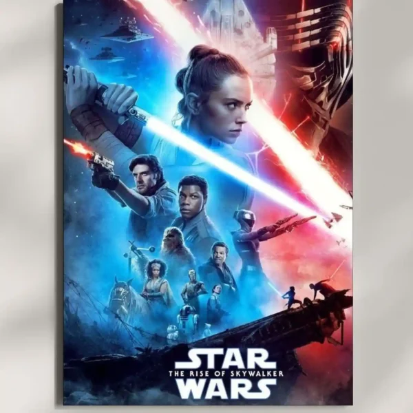 wall mounted star wars rise of skywalker movie metal poster