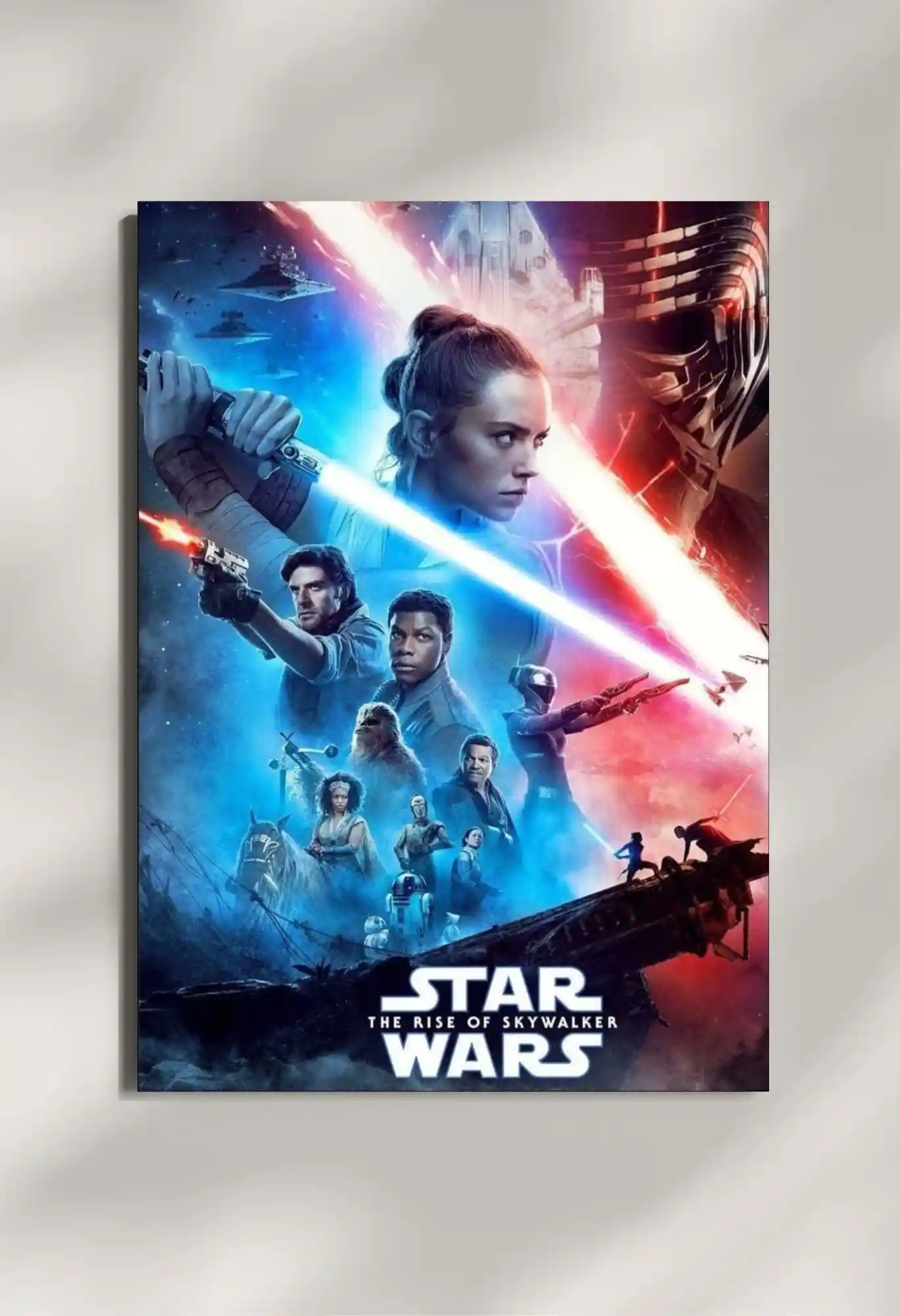 wall mounted star wars rise of skywalker movie metal poster