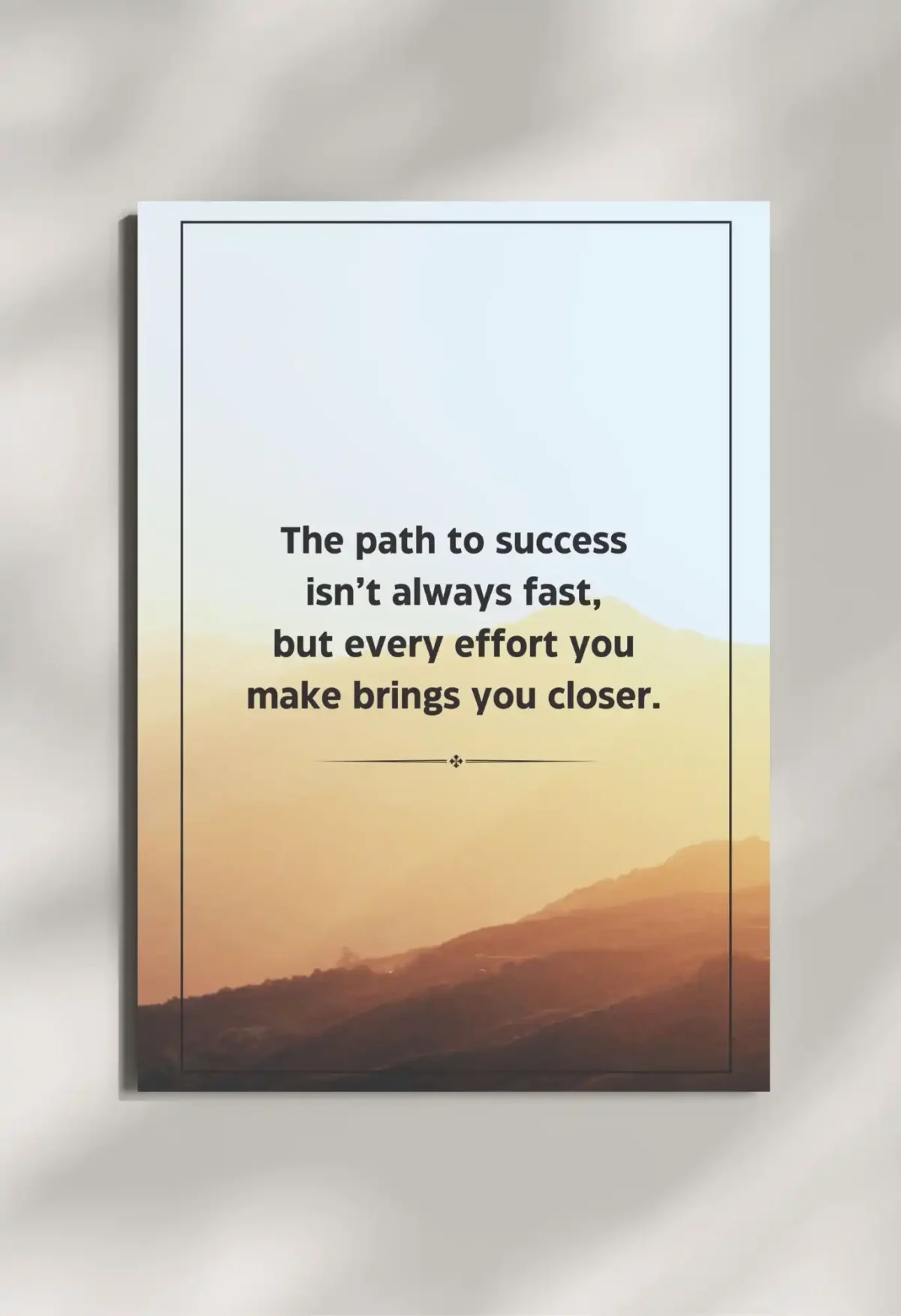 wall mounted success quote metal poster