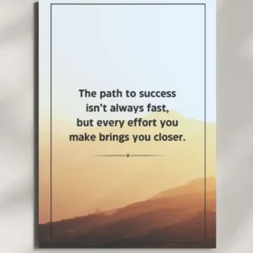 wall mounted success quote metal poster