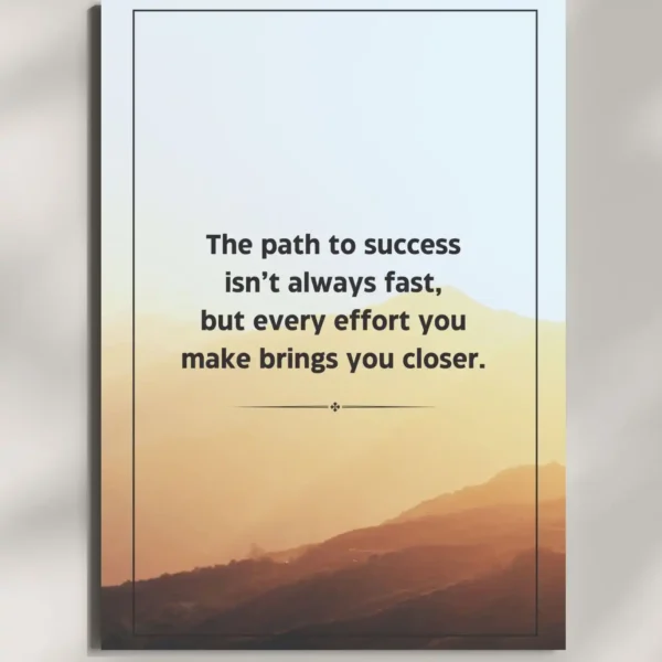 wall mounted success quote metal poster