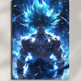 wall mounted super saiyan blue metal poster
