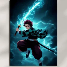 wall mounted tanjiro kamado metal poster