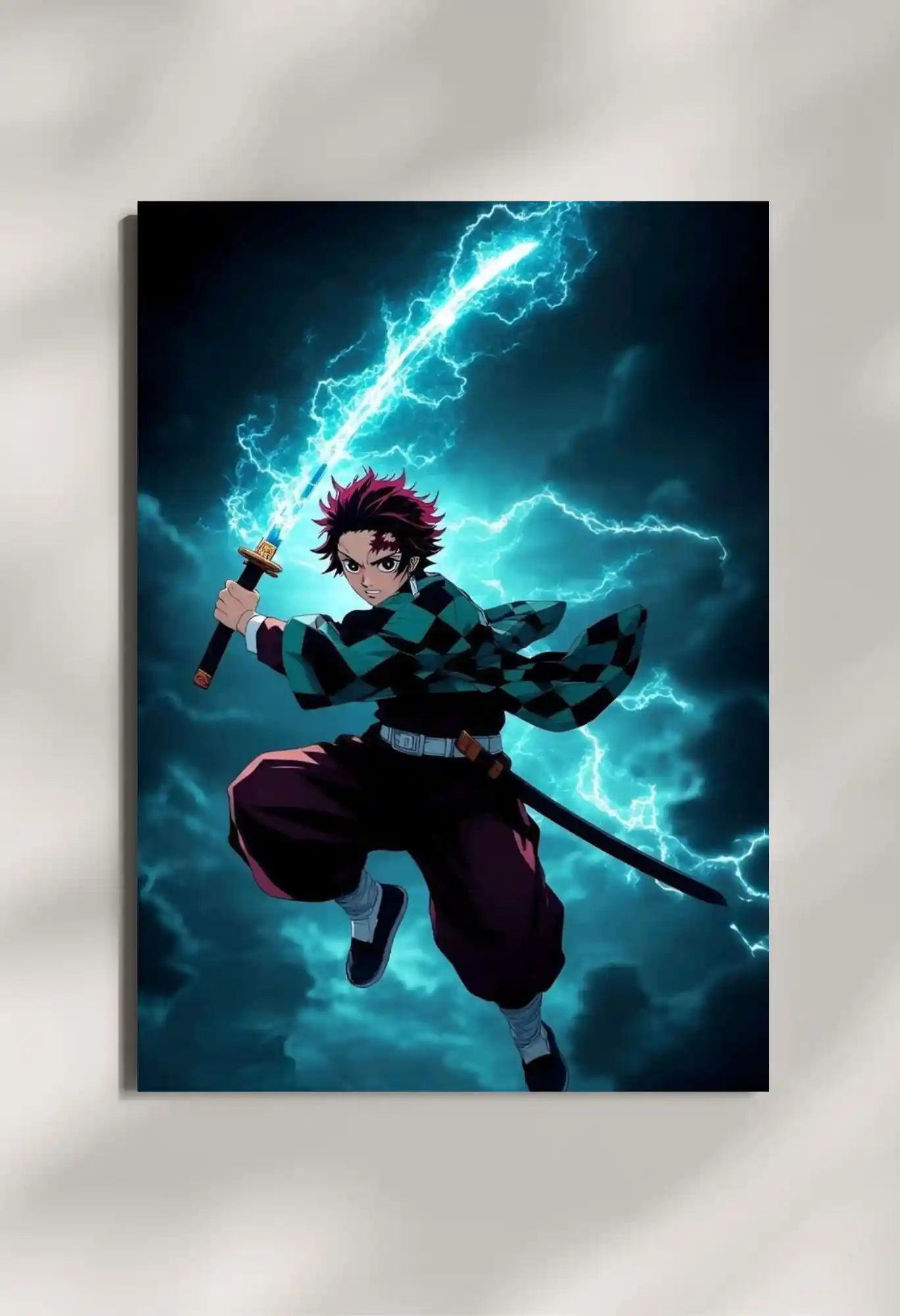 wall mounted tanjiro kamado metal poster