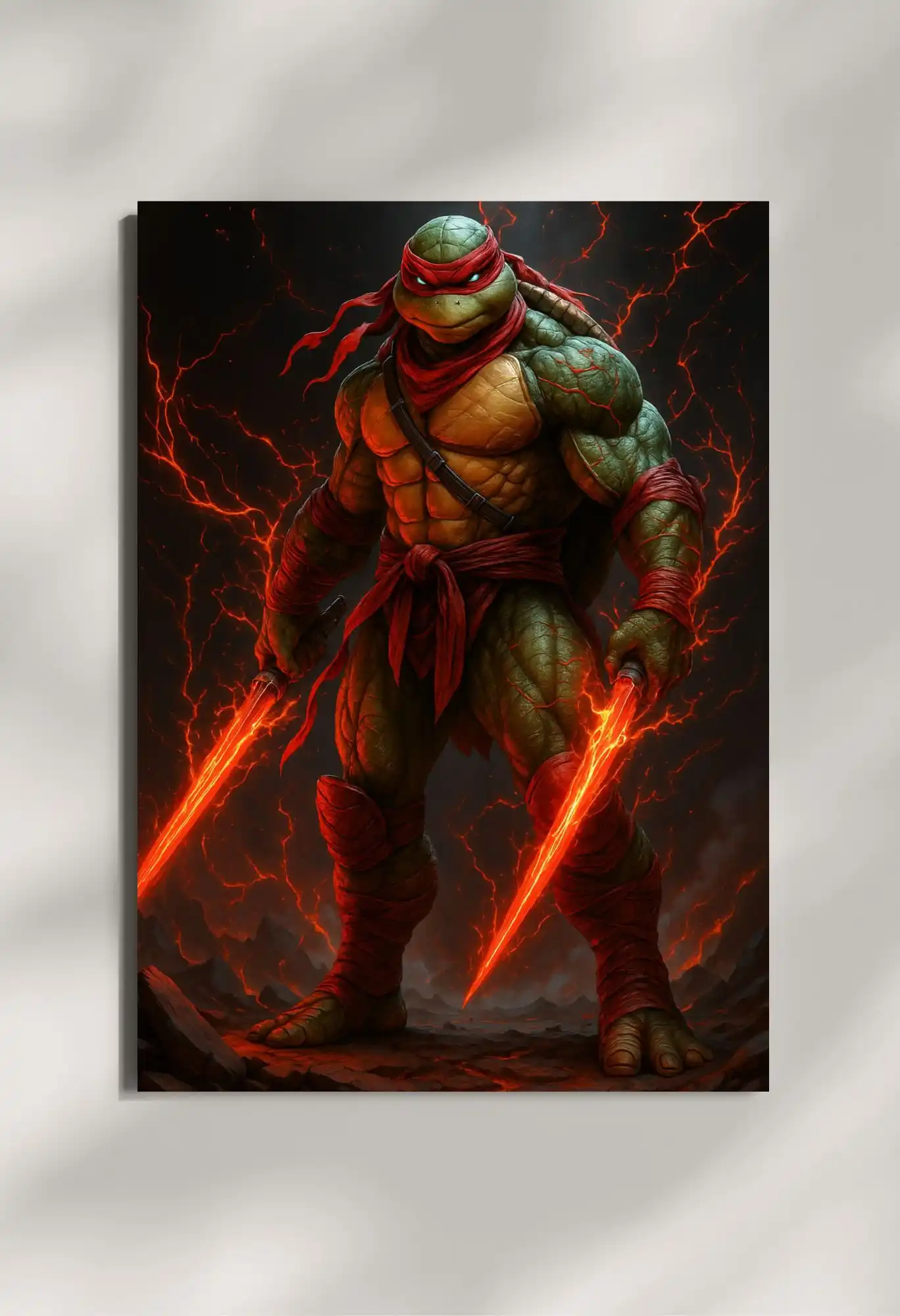 wall mounted teenage mutant ninja turtle metal poster