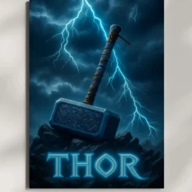 wall mounted thor metal poster