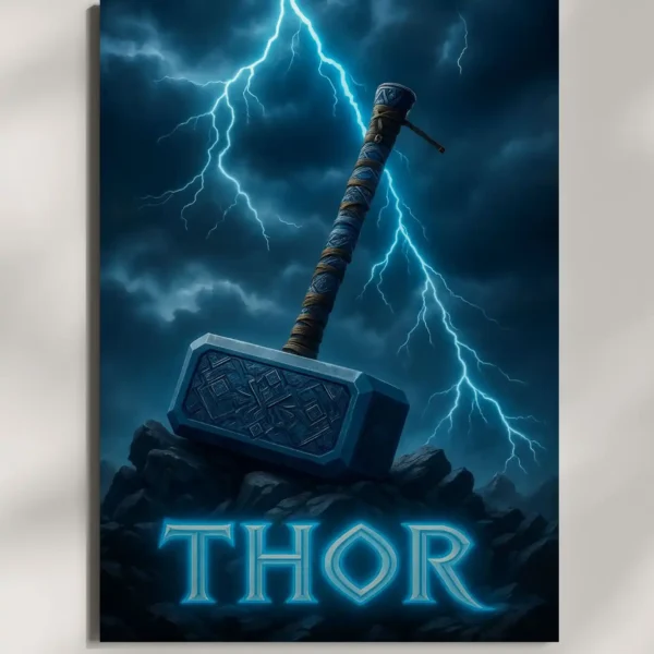 wall mounted thor metal poster