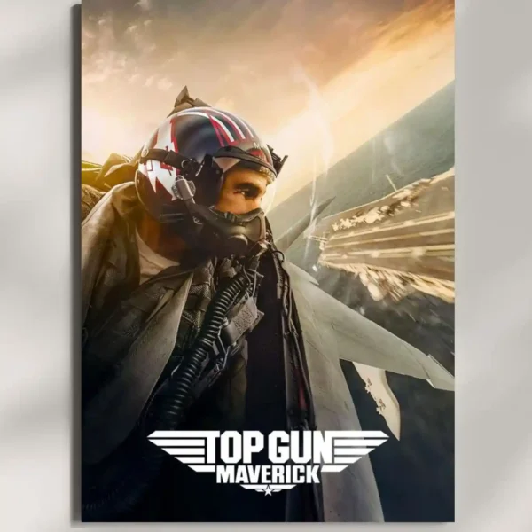 wall mounted top gun maverik movie metal poster